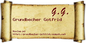Grundbecher Gotfrid névjegykártya